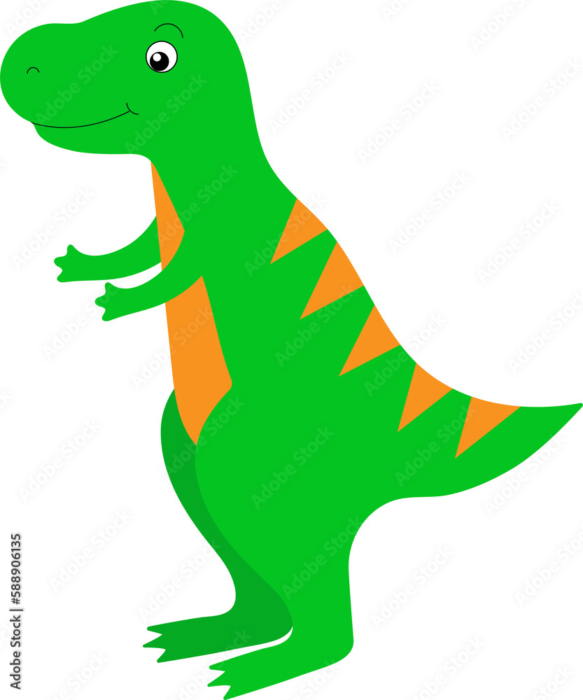 Naklejka premium Cheerful dinosaur.