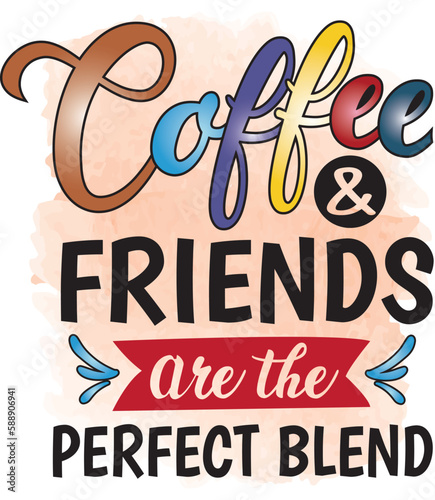 Modern calligraphy, hand drawn lettering illustration, watercolor coffee design, coffee vector illustration. Typography coffee quote design for poster, flyer, banner, menu cafe, restaurant, t-shirt (ID: 588906941)