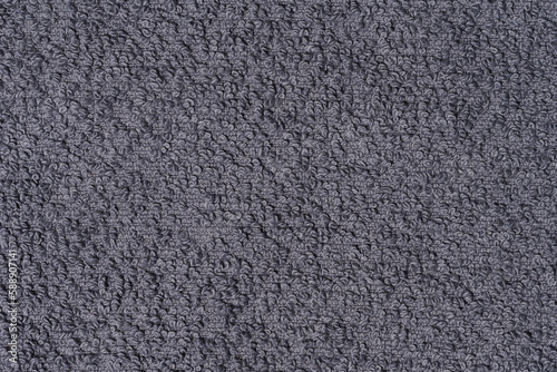 Texture of a gray terry cotton towel, canvas. Macro
