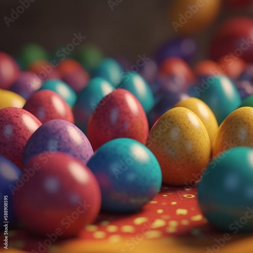 Easter Eggs in different colours