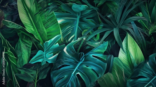 Lush Greens Swirling Vibrant Colors Texture Background for Earthy Ambiance Generative AI 