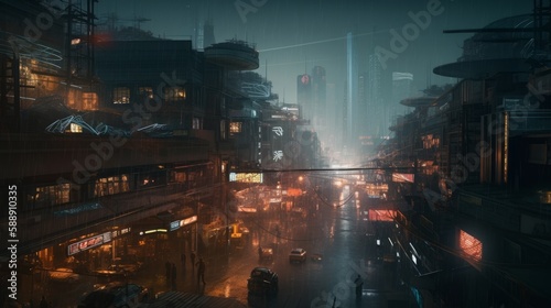 Hyper-detailed Cinematic Timelapse of Insane Cyberpunk Cityscape Driven by Neural Networks and HUID: A Futuristic Road Trip Through The Night, Generative AI