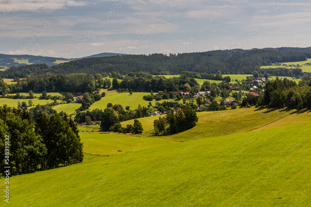 Aerial view of rural landscape near Horni Cermna, Czech Republic Aerial view of rural landscape near Horni Cermna, Czech Republic