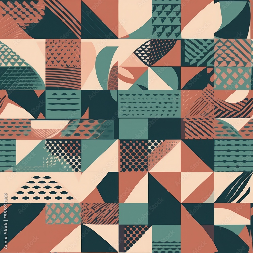 Diverse, Versatile Seamless Pattern: Organic Elements, Textures, Balanced Composition, Detailed, Abstract Features - Generative AI Diverse, Versatile Seamless Pattern: Organic Elements, Textures, Balanced Composition, Detailed, Abstract Features - Generative AI