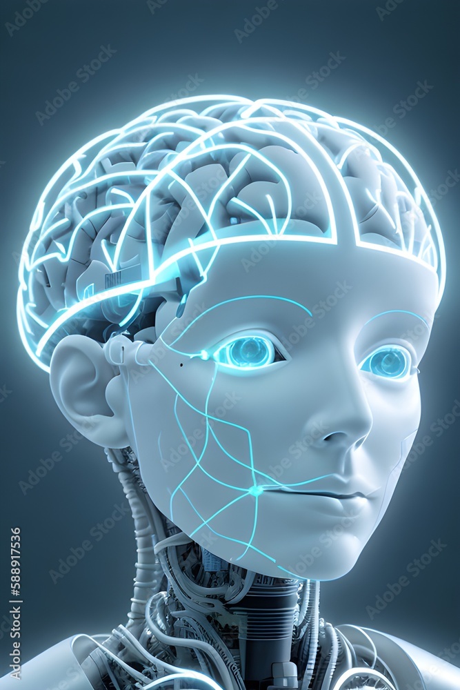 Obraz premium Artificial Intelligence (AI) Brains