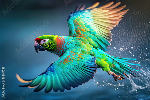 flying macaw parrot © natalikp