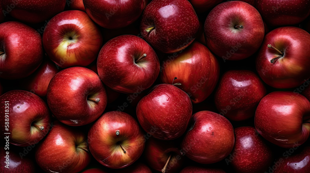 red apples background created with Generative AI technology red apples background created with Generative AI technology