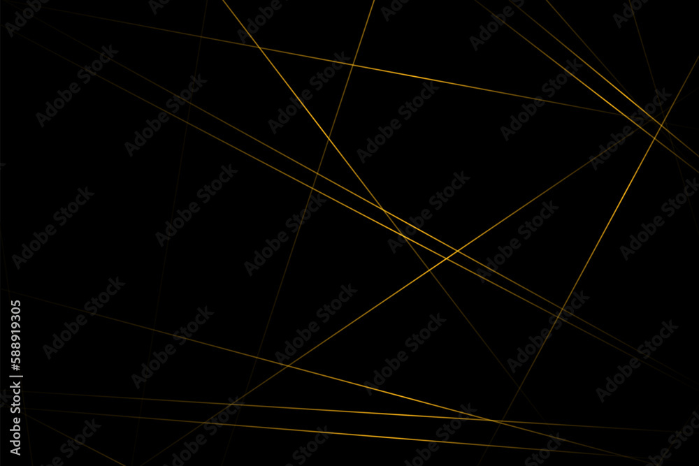 Fototapeta premium Abstract black with gold lines, triangles background modern design. Vector illustration EPS 10.