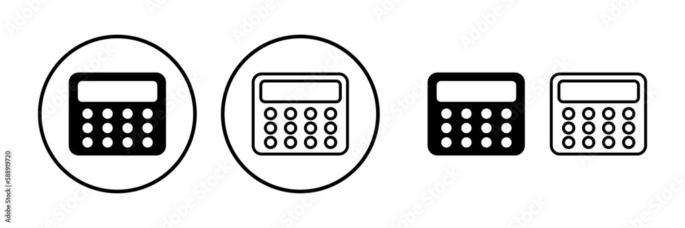 Calculator icon vector. math icon. finances sign