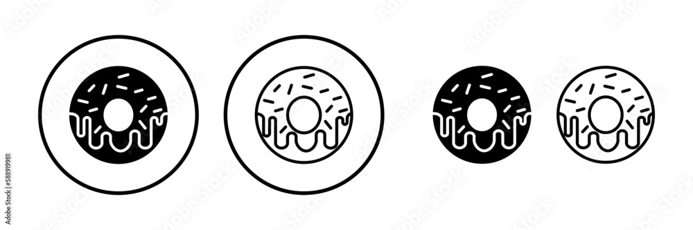 Donut icon vector. doughnut icon. donut logo Donut icon vector. doughnut icon. donut logo