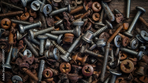 nuts and bolts created with Generative AI technology