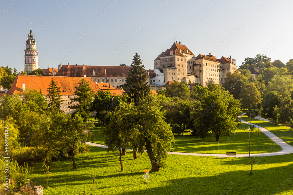 View of Cesky Krumlov castle, Czech Republic