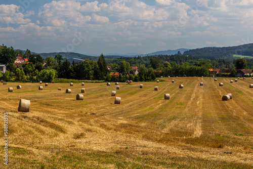 Rural landscape near Kremze village, Czech Republic photo