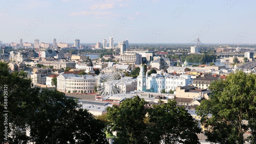 Kyiv city in summer