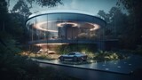 Revolutionary Rotating Home with Panoramic Views & Vertical Garden: Luxurious Bridge-Car Design in Sydney's Iconic Harbor Cityscape, Generative AI