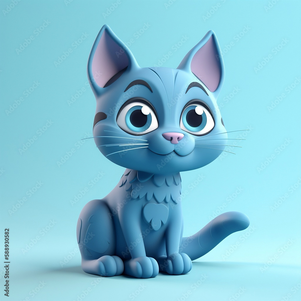 cute and funny animal 3d illustrations. Ai generated