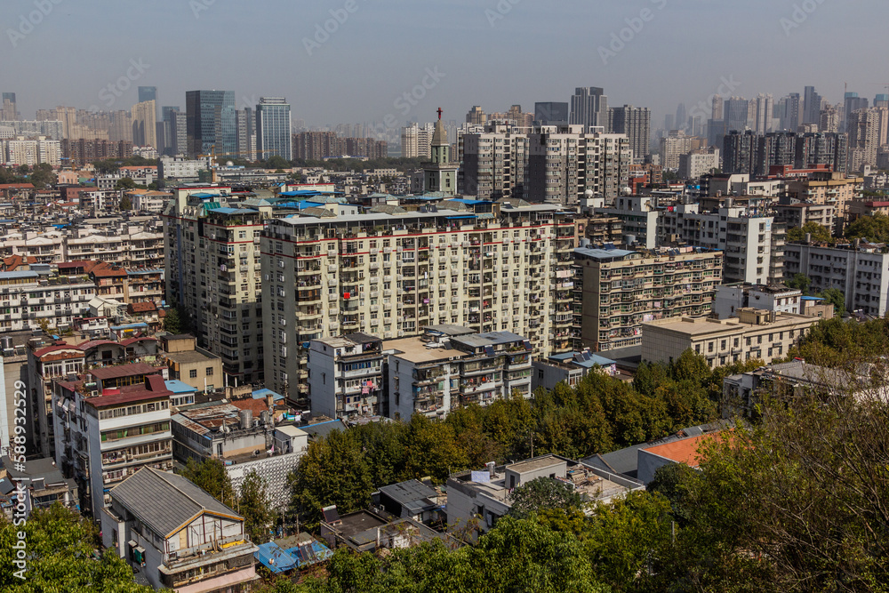 Fototapeta premium Skyline of Wuhan, Hubei province, China