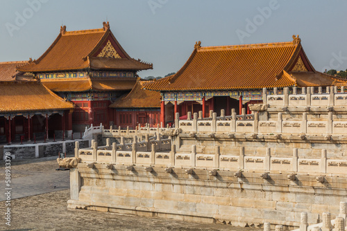 Buildings in the Forbidden City in Beijing, China