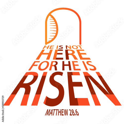 He is not herer for he is risen