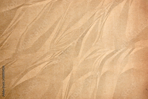 crumpled brown paper background close up