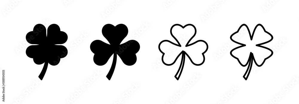 Clover icon vector for web and mobile app. clover sign and symbol. four leaf clover icon. Clover icon vector for web and mobile app. clover sign and symbol. four leaf clover icon.