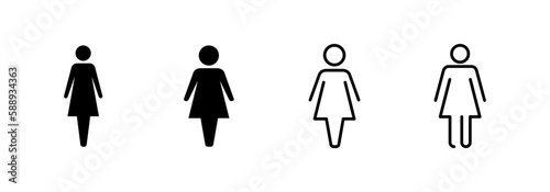 Female icon vector for web and mobile app. woman sign and symbol