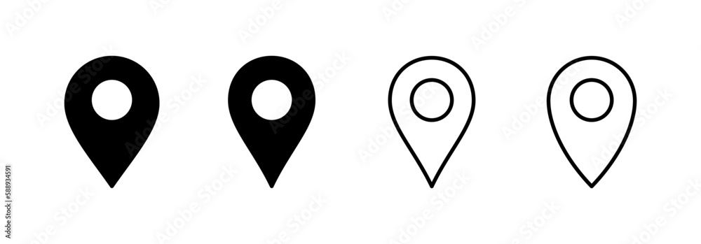 Pin icon vector for web and mobile app. Location sign and symbol. destination icon. map pin Pin icon vector for web and mobile app. Location sign and symbol. destination icon. map pin