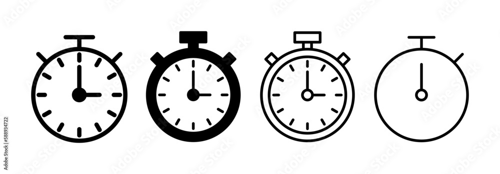 stopwatch icon vector for web and mobile app. Timer sign and symbol ...