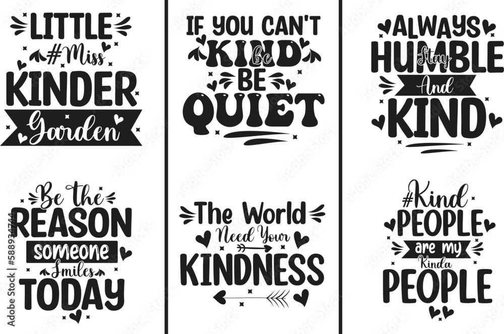 Kindness SVG T-Shirt Design Bundle