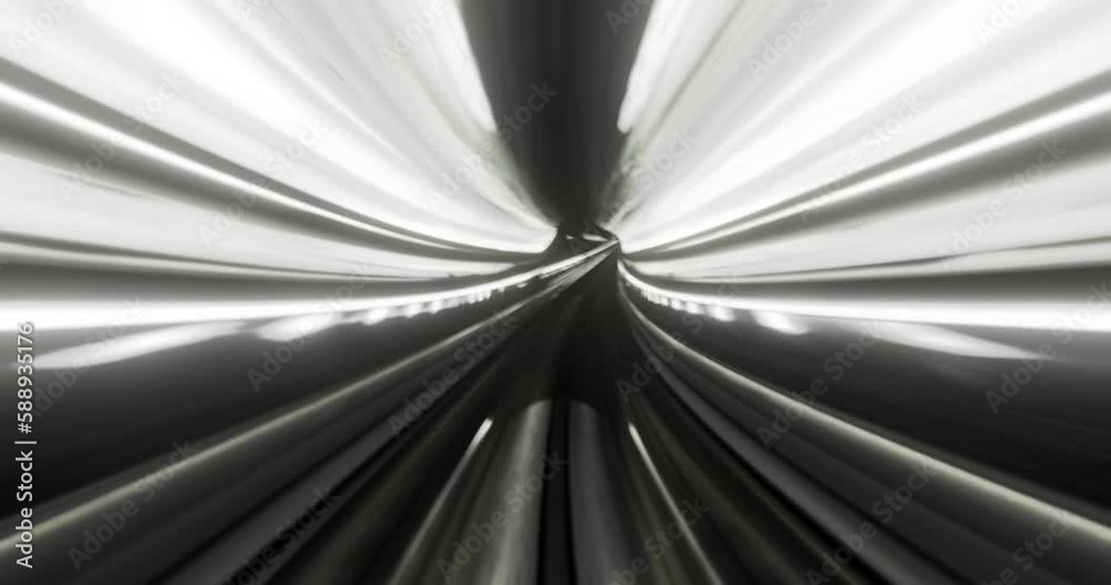 High Speed underground transit tunnel. Fast motion transportation is a crucial component of modern business, connecting people and cities at unprecedented pace.  Fast motion, high velocity 4K loop