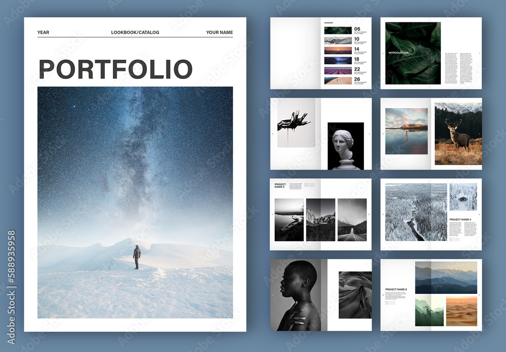Photography Portfolio Layout Stock Template Adobe Stock