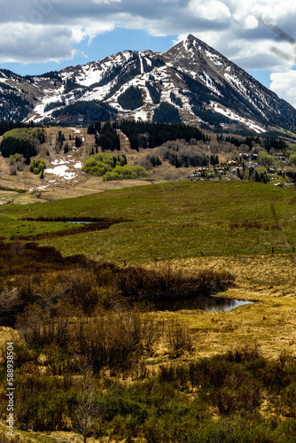 mountain landscape with sky
