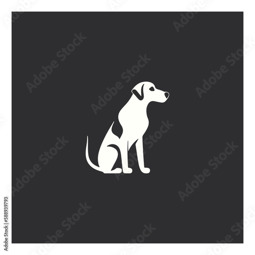 dog logo vector, minimalist modern logo 