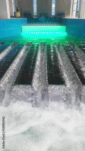 Pipeline ultraviolet sterilization in a water plant with sound at 60P vertical composition