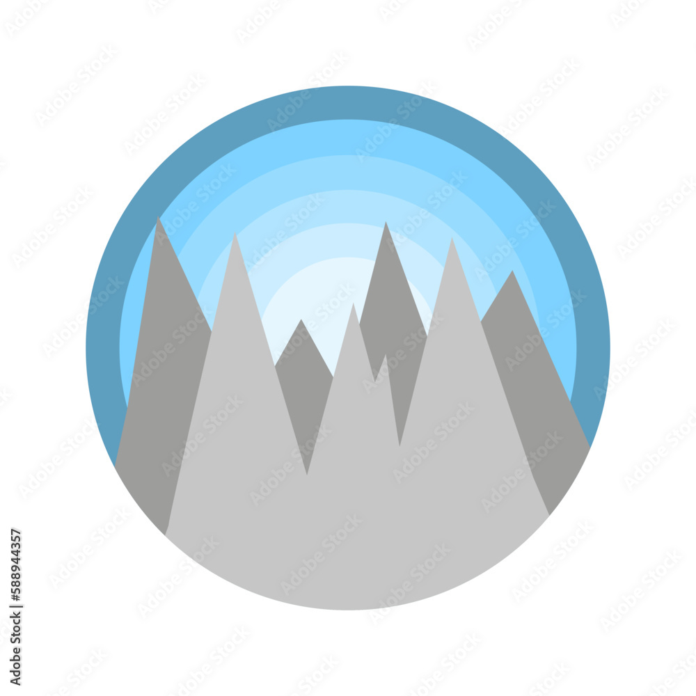 Cartoon mountains sun clouds. Space travel. Travel game background. Vector illustration. Cartoon mountains sun clouds. Space travel. Travel game background. Vector illustration.
