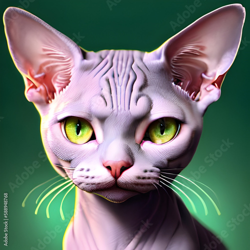 cat with green eyes