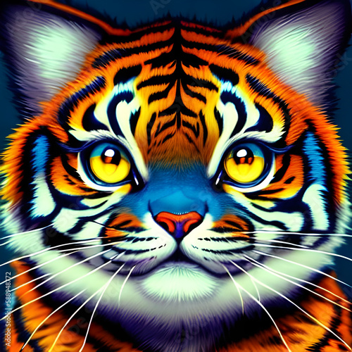 tiger head illustration