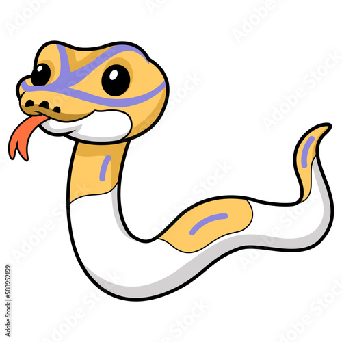 Cute banana pied ball python cartoon