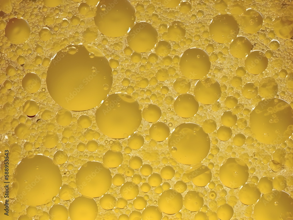High color frothy urine with bubbles. Foamy excretion. Stock Photo