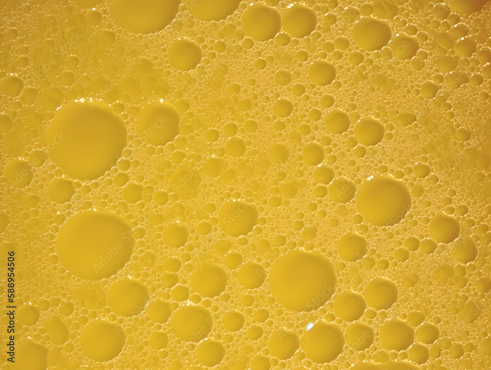 High color frothy urine with bubbles. Foamy excretion. Stock Photo