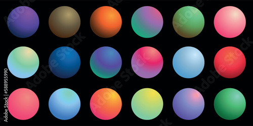 Set of color samples for gr...