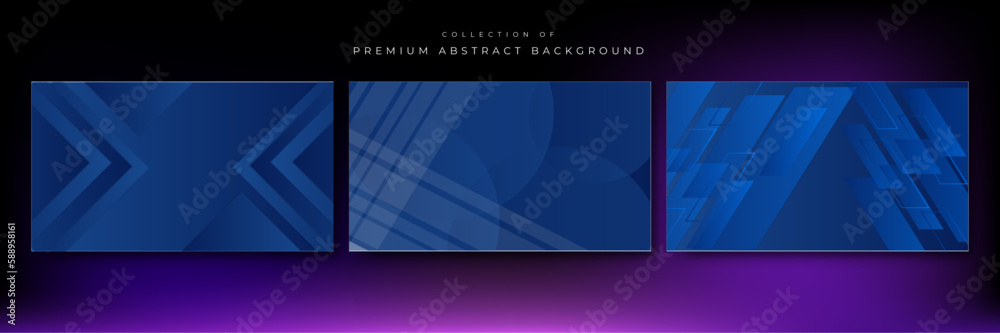 Vector abstract blue geometric shapes background
