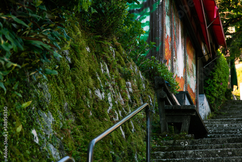 At the stairs on the way to Kumano Nachi-taisha Shrine