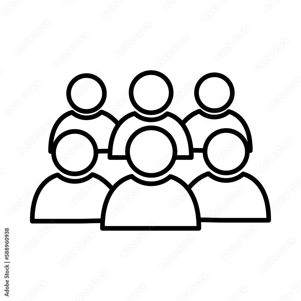 Customer business people icon with black outline style. business, break, office, smiling, people, businesswoman, discussion. Vector Illustration Customer business people icon with black outline style. business, break, office, smiling, people, businesswoman, discussion. Vector Illustration