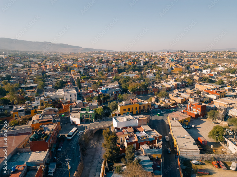 Obraz premium Panoramic aerial view of San Miguel de Allende, mexico