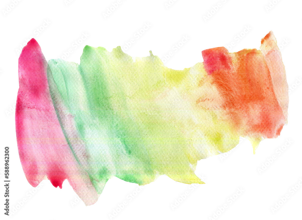 Abstract colorful watercolor for background, Clipping path