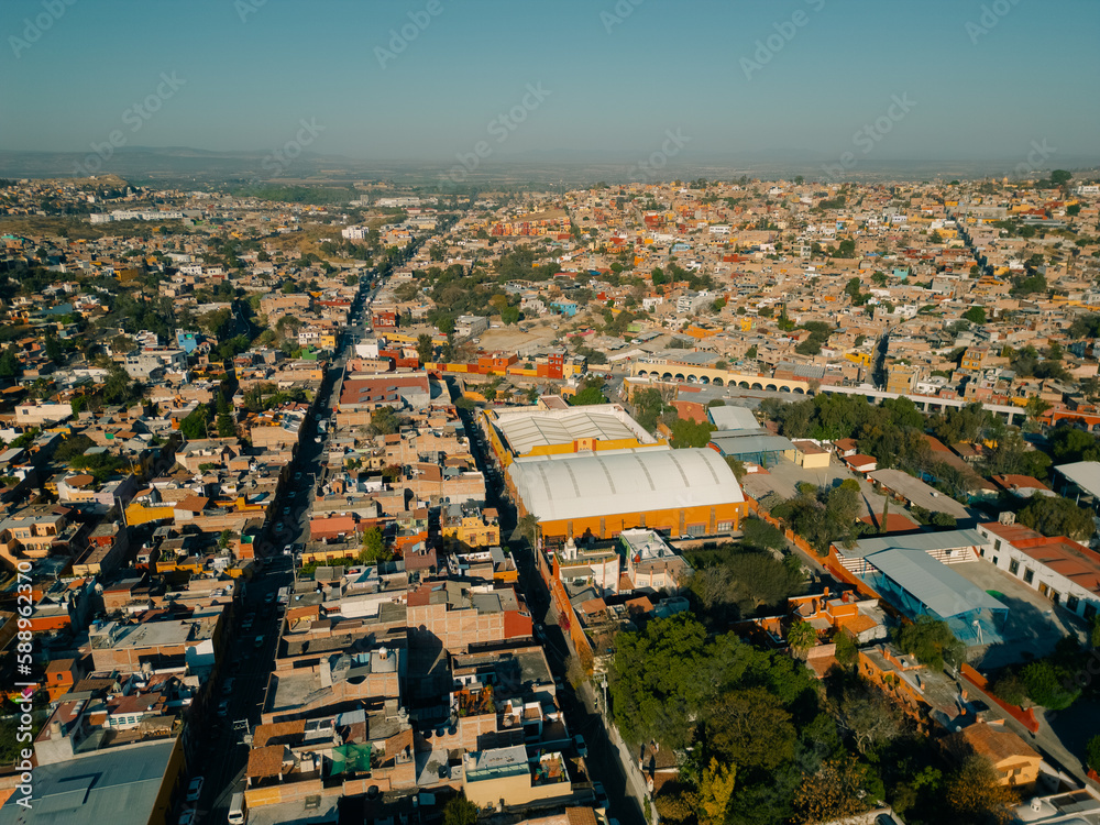 Fototapeta premium Panoramic aerial view of San Miguel de Allende, mexico