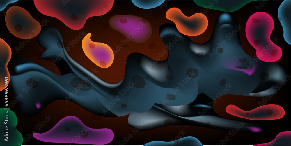 Cells flowing with dangerous on color background. Cells flowing with dangerous on color background.