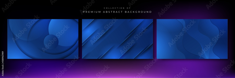 Modern abstract presentation blue background with stripes lines