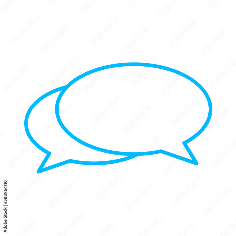 Comunication icon with blue outline style. symbol, message, flat, graphic, set, connection, network. Vector illustration Comunication icon with blue outline style. symbol, message, flat, graphic, set, connection, network. Vector illustration